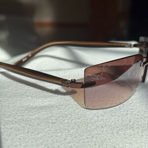 Nine West Brown Rimless Sunglasses
